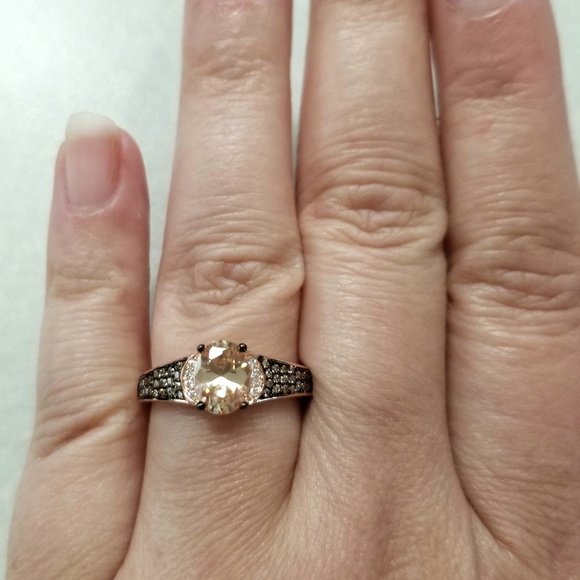 Champagne Pave Ring - Picture 6 of 7